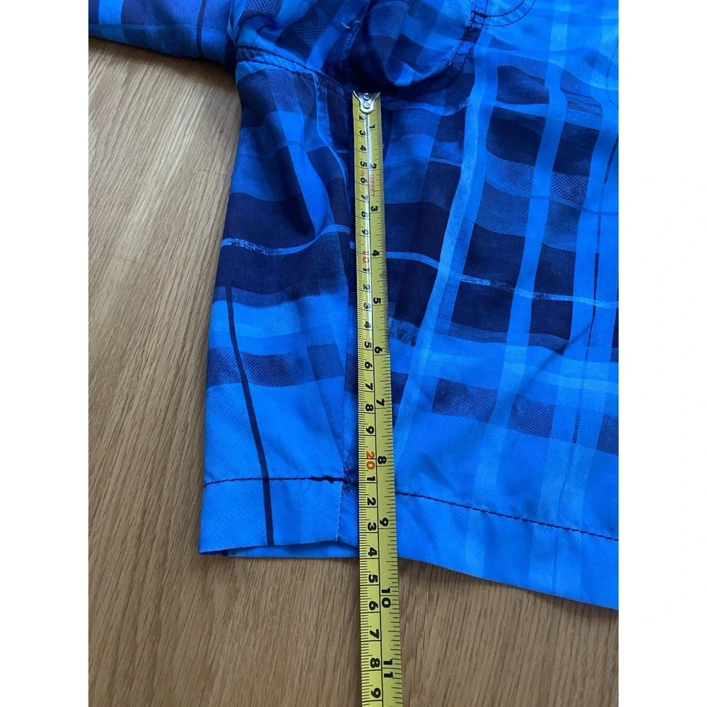 Men's Sonoma XXL‎ Multi Blue Swim Trunks Shorts Bathing Suit Drawstring Pockets
